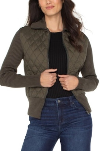 COZY AND POLISHED FIT ZIP FRONT SWEATER JACKET