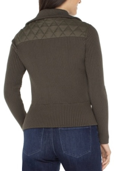 COZY AND POLISHED FIT ZIP FRONT SWEATER JACKET