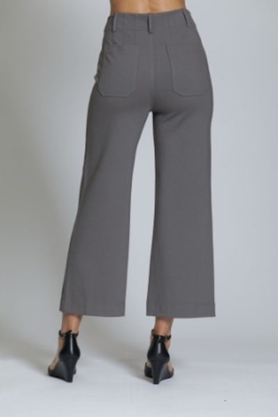 PONTE WIDE LEG CROP PANTS
