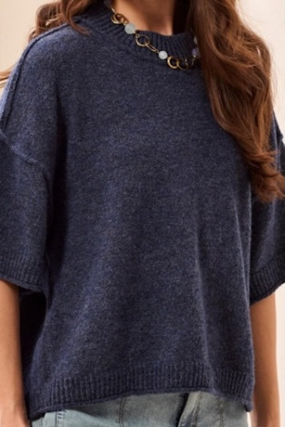 lofty knit crew neck sweater women
short sleeve knit sweater relaxed fit
dropped shoulder sweater women
raw edge knit sweater modern
elbow sleeve crew neck sweater
cozy breathable knit top women
layering knit sweater fall fashion
Tribal knit sweater short sleeve
recycled polyester sweater women
textured knit top dropped shoulder