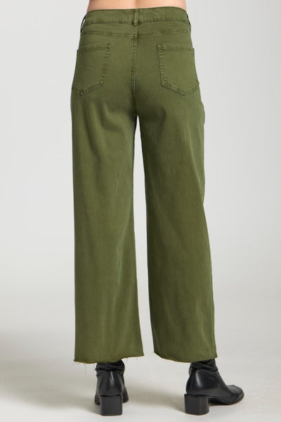 ESSENTIAL WIDE LEG CROP WITH RAW EDGE HEM