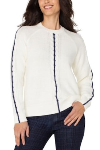 FALL ESSENTIAL LONG SLEEVE CREWNECK RAGLAN SWEATER