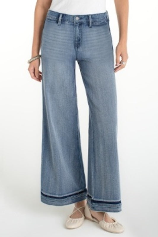 LIVERPOOL SUPER STRIDE WIDE LEG WITH SHADOW CUFF 30' INSEAM