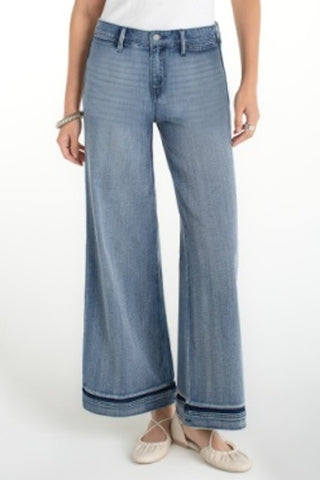 LIVERPOOL SUPER STRIDE WIDE LEG WITH SHADOW CUFF 30' INSEAM