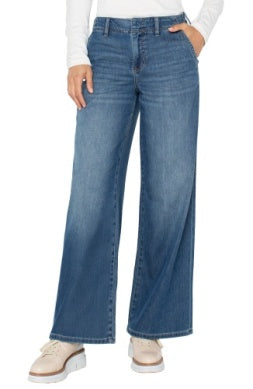 LIVERPOOL WEEKENDER WIDE LEG PANG 30" INSEAM