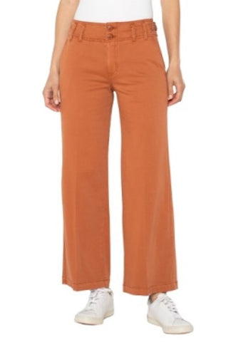 EFFORTLESSLY CHIC LIVERPOOL CINCH WAIST WIDE LEG PANT
