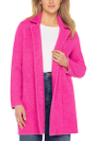 COZY GLAM LONG SLEEVE OPEN FRONT SWEATER COAT