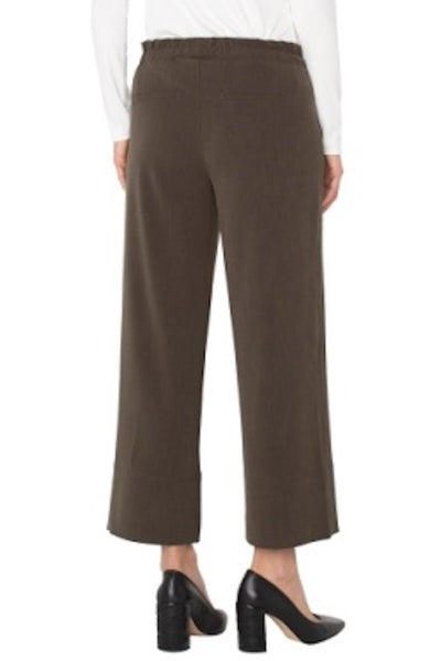 VERSATILE LIVERPOOL PULL ON TIE WAIST WIDE LEG ANKLE PANT