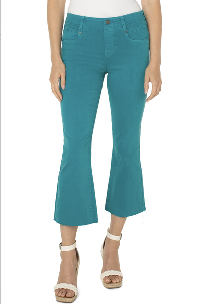 25.5 IN PULL ON COLORED GIA GLIDER CROP FLARE W/SLIT HEM